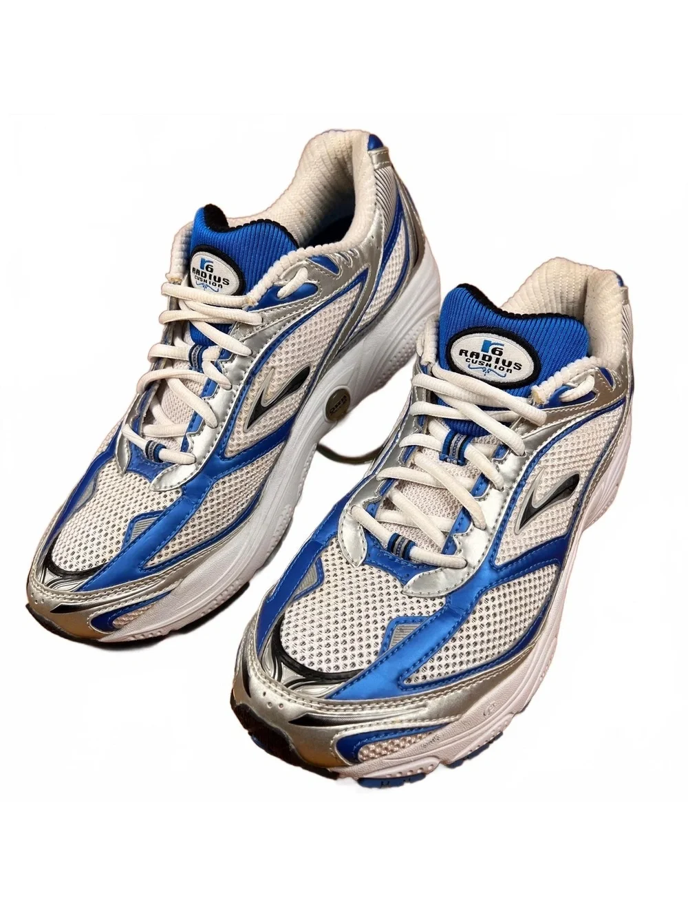 Brooks Radius Cushion Running Shoes - Men's Size 9.5 D White and Blue
